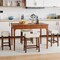 Set of 4 Modern Upholstered Counter Height Bar Stools with Saddle Seat